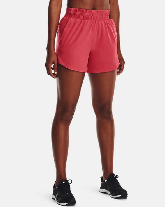 Shorts tejidos de 13 cm UA Flex para mujer, Red, pdpMainDesktop image number 0